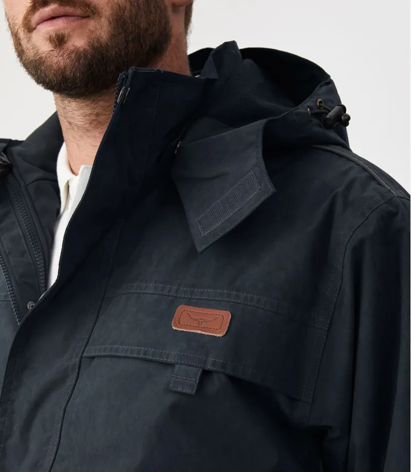R M Williams Rockley Jacket in Navy Ironbark-4