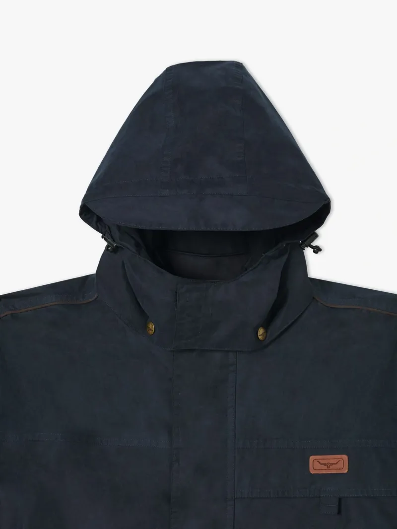 R M Williams Rockley Jacket in Navy Ironbark-8