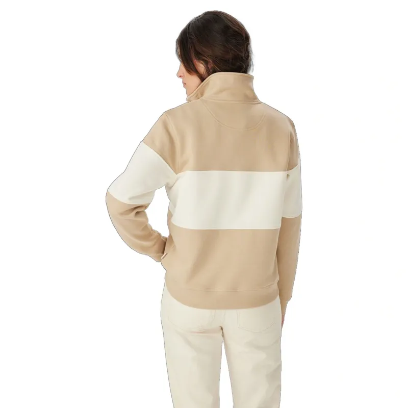 R M Williams Trickett Panel Sweatshirt in Sand-3