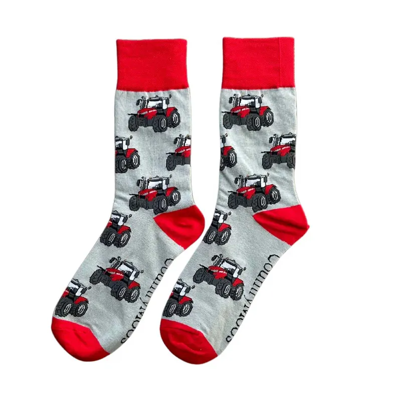 Country Moos Red Tractor Crew Socks UK3.5-6