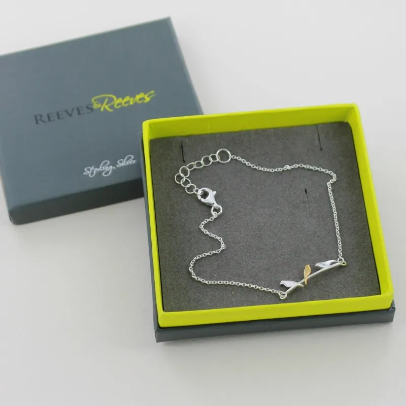 Reeves and Reeves Birds On A Wire Sterling Silver Bracelet in Silver-1