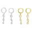 Reeves and Reeves Helena Drop Hoop Earrings in Gold