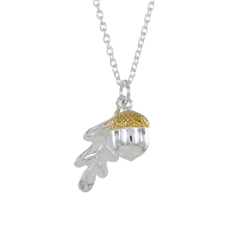 Reeves and Reeves Oak Leaf and Acorn Sterling Silver Necklace