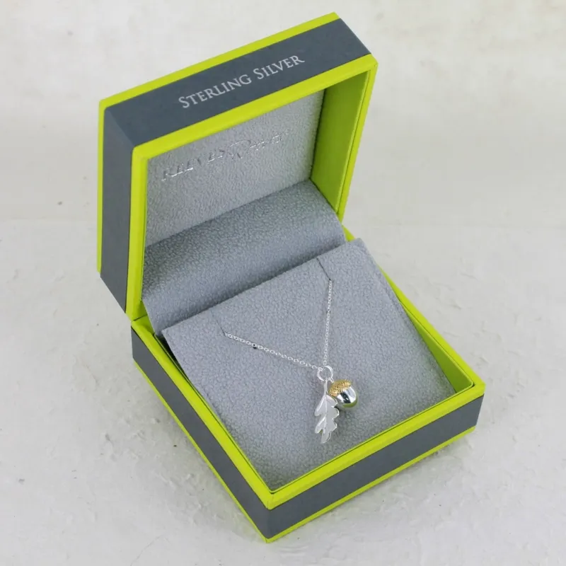 Reeves and Reeves Oak Leaf and Acorn Sterling Silver Necklace-1