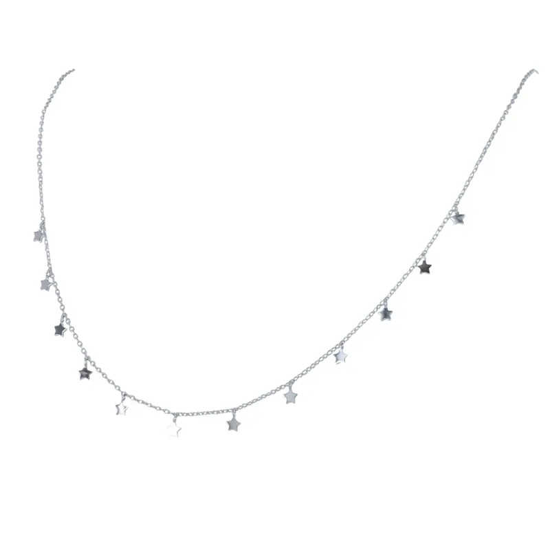 Reeves and Reeves Starry Sterling Silver Short Necklace in Silver