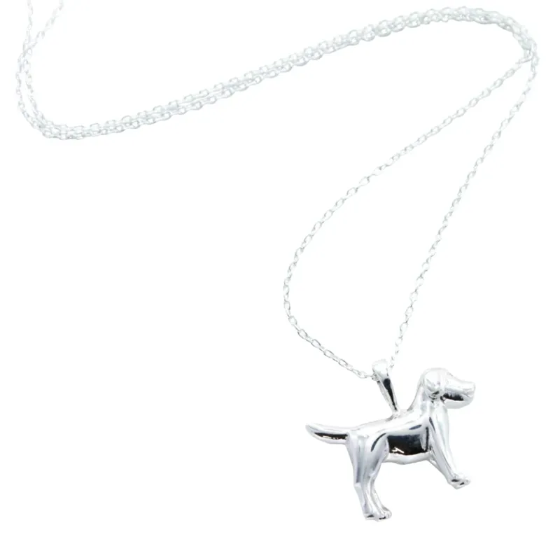 Reeves and Reeves Sterling Silver 3D Dog Necklace in Silver