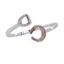 Reeves and Reeves Sterling Silver and Rose Gold Stirrup Horseshoe Ring