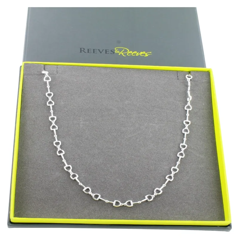 Reeves and Reeves Sterling Silver Continuous Snaffle Necklace Silver-1