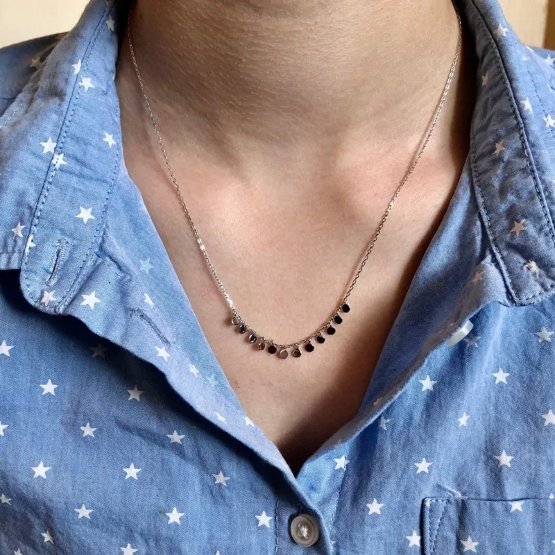 Reeves and Reeves Sterling Silver Shaker Necklace in Gold-2