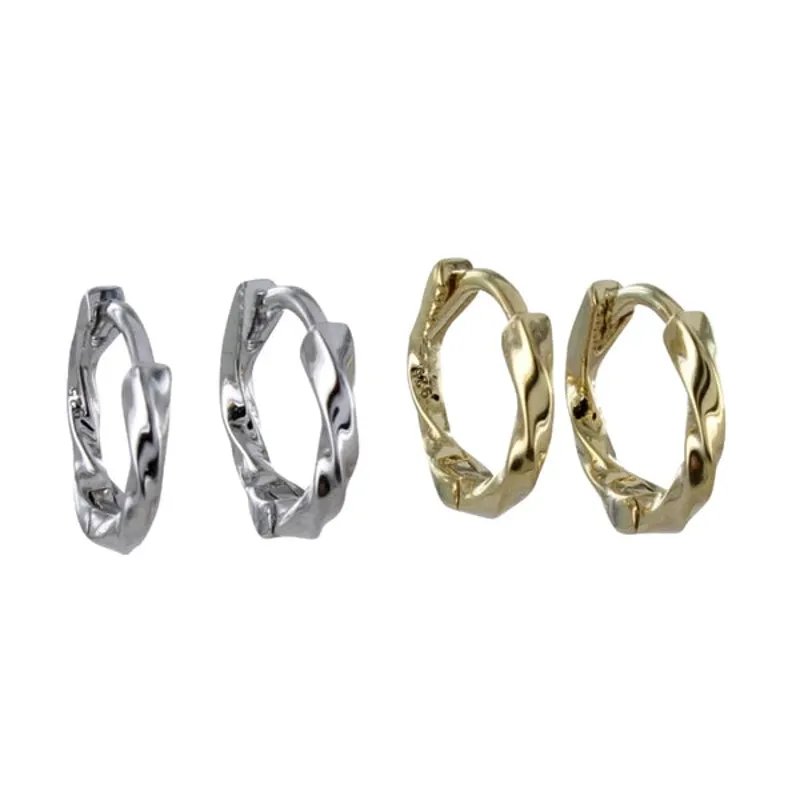 Reeves and Reeves Twisted Sleeper Earrings in Gold-1