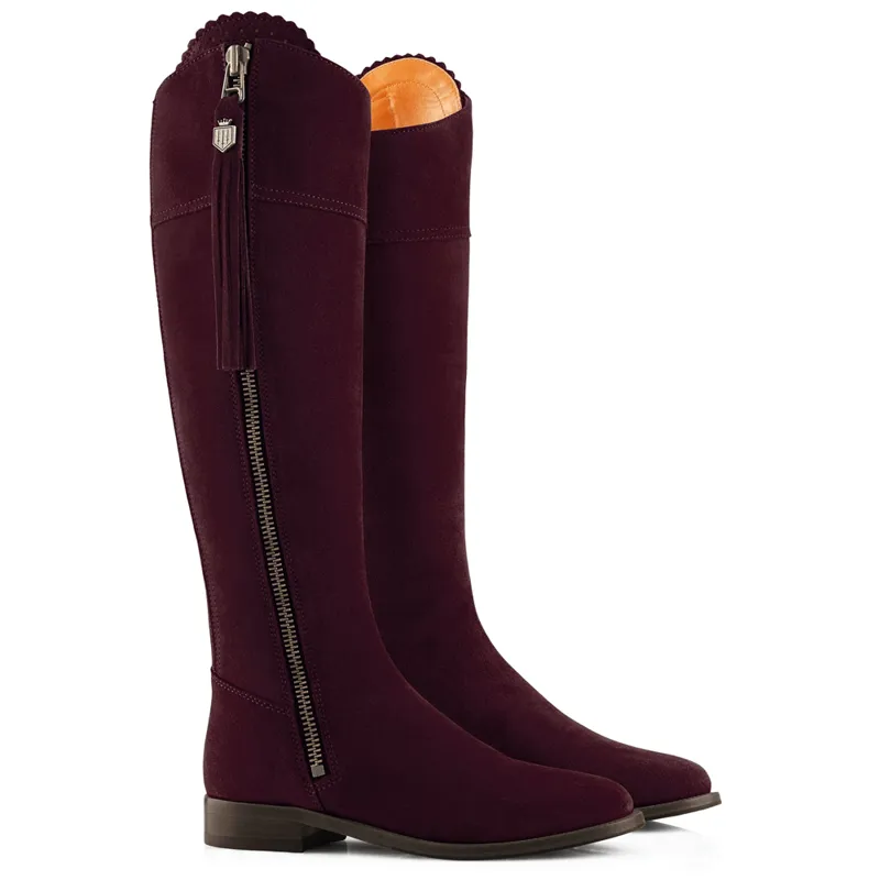 Fairfax and Favor Regina Flat Plum Suede