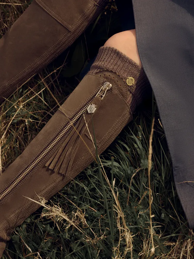 Fairfax and Favor Heeled Regina Fog Suede-1