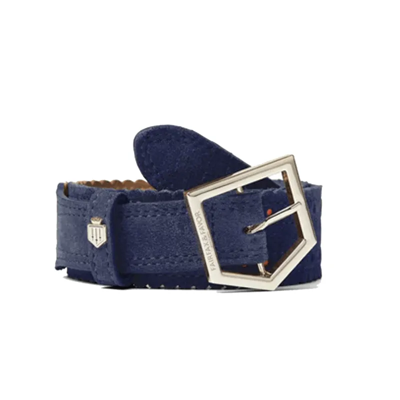 Fairfax and Favor Regina Belt Ink Suede