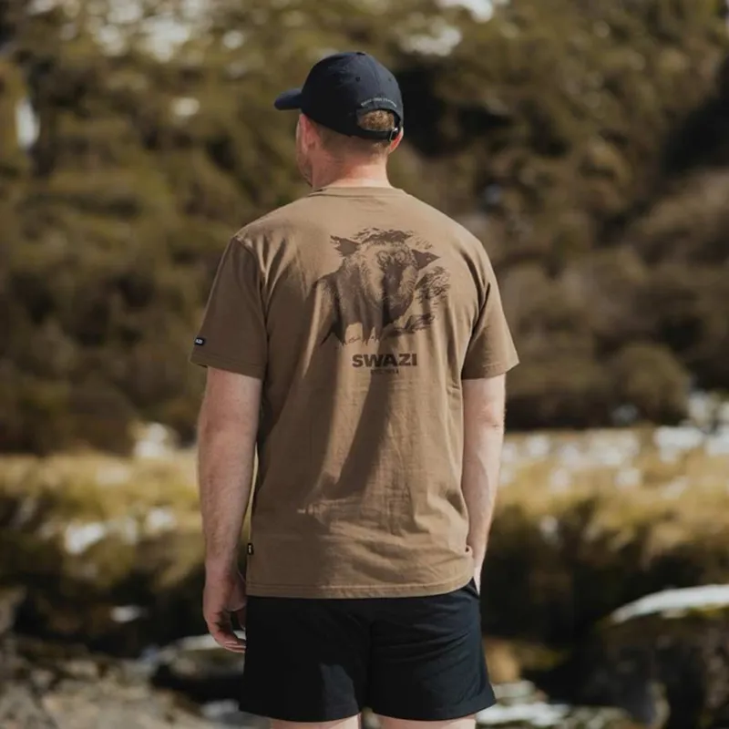 Swazi Reverse Tahr Tee in Tussock-2