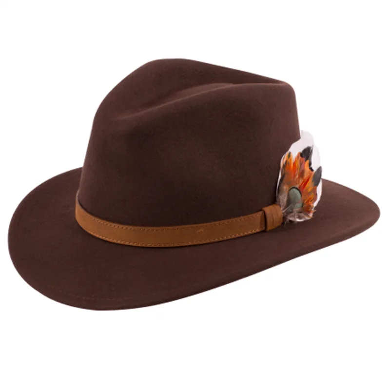 Alan Paine Richmond Unisex Felt Hat Brown