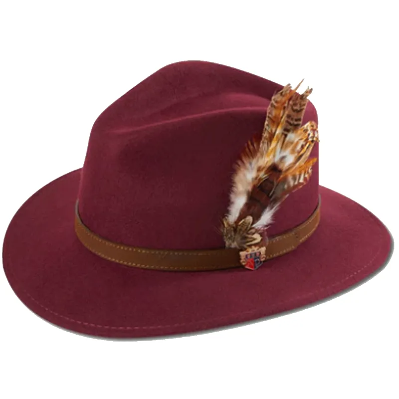 Alan Paine Richmond Unisex Felt Hat Wine