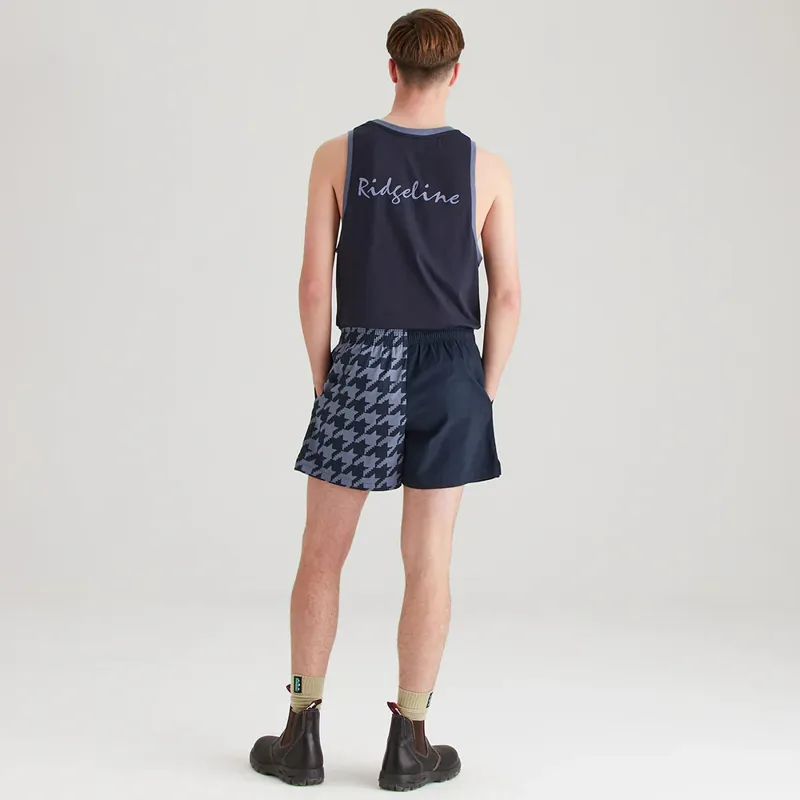 Ridgeline Backslider Men's Shorts in Navy Print-5