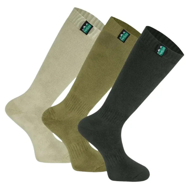 Ridgeline Cotton Work Sock Full Length in Olive Multi