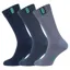 Ridgeline Cotton Work Socks Mid Length Pack of 3 in Navy Multi