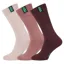 Ridgeline Cotton Work Socks Mid Length Pack of 3 in Oxblood Multi