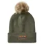 Ridgeline Heritage Fine Knit Bobble Hat in Moss
