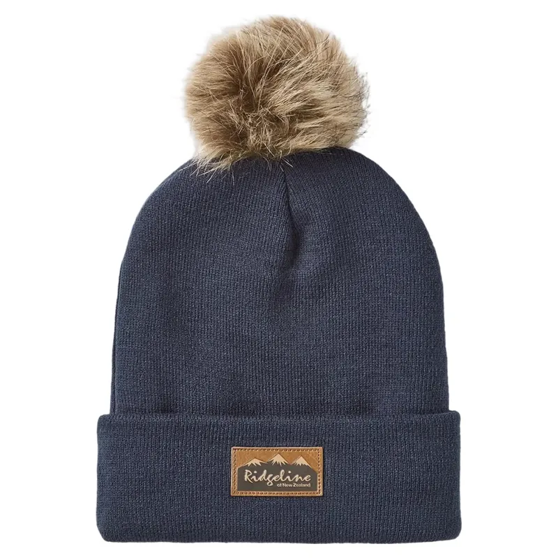 Ridgeline Heritage Fine Knit Bobble Hat in Tarn