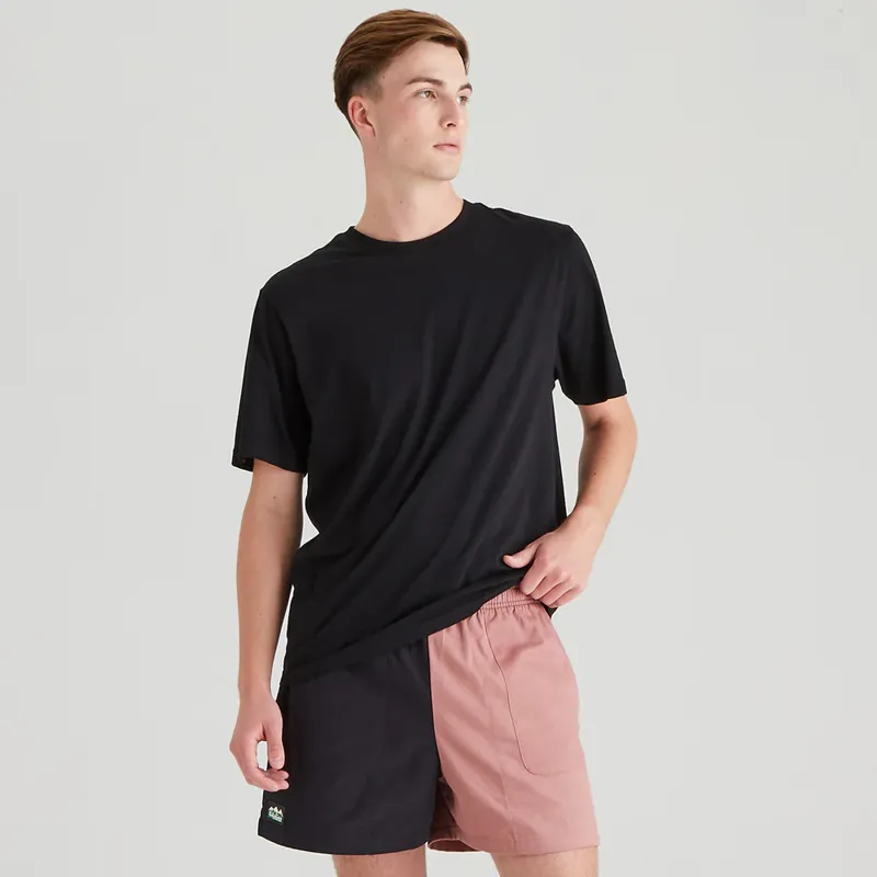 Ridgeline Hose Down Shorts Men's in Black/Dusty Pink-2