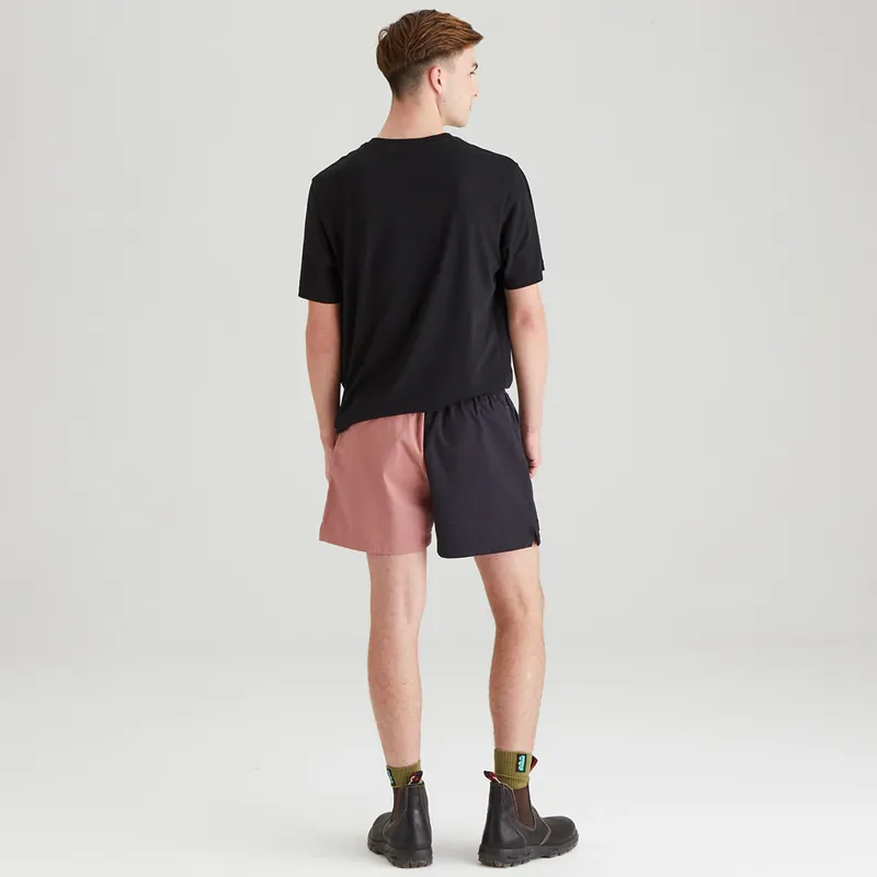 Ridgeline Hose Down Shorts Men's in Black/Dusty Pink-4