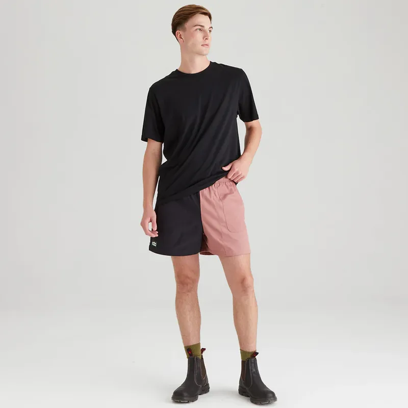 Ridgeline Hose Down Shorts Men's in Black/Dusty Pink-6