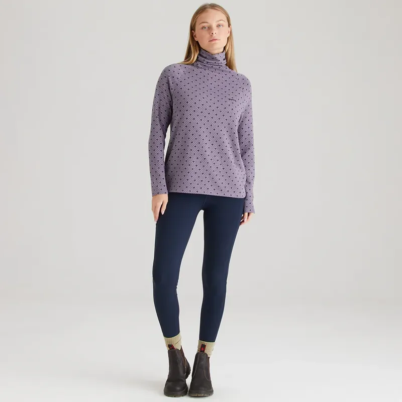 Ridgeline Kelmarsh Women's Top in Lilac Print-3