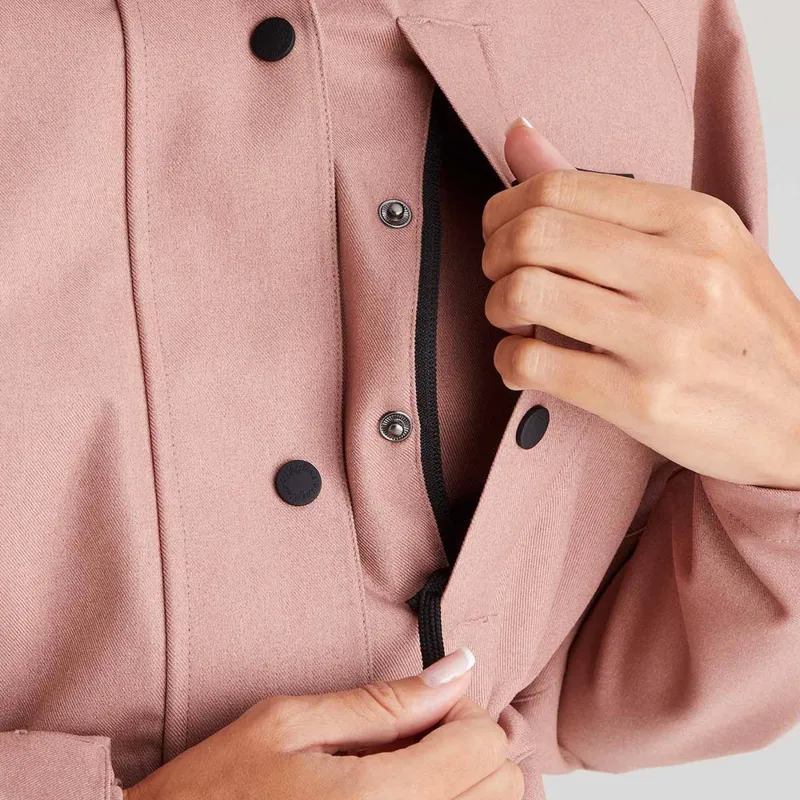 Ridgeline Womens Monsoon Light Jacket in Dusky Pink Marl-3