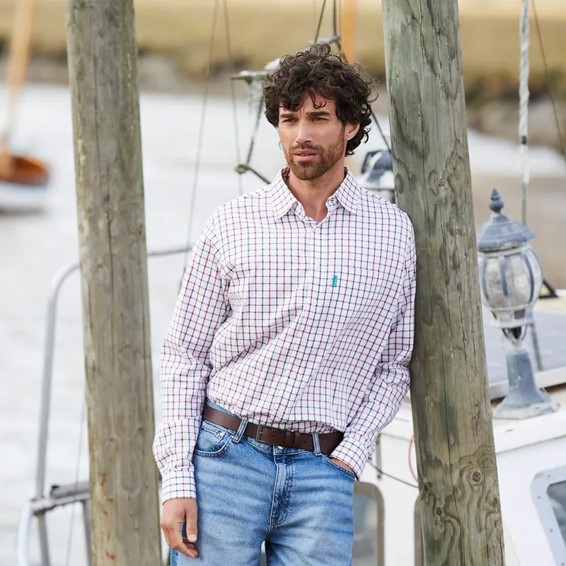 Ridgeline Sedgebrook Men's Shirt in Shale/Deep Russet-7