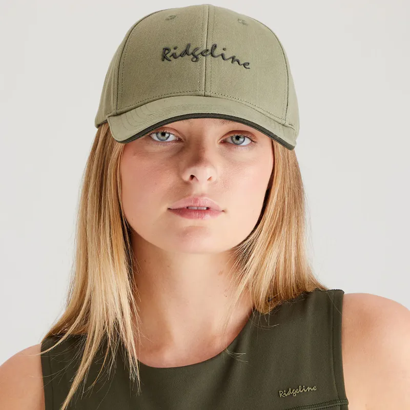 Ridgeline Signature Cap in Khaki Green