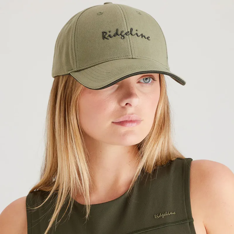 Ridgeline Signature Cap in Khaki Green-1