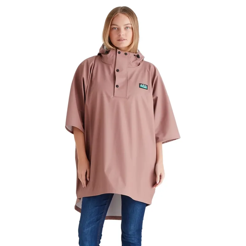Ridgeline Signature Unisex Poncho in Dusky Pink