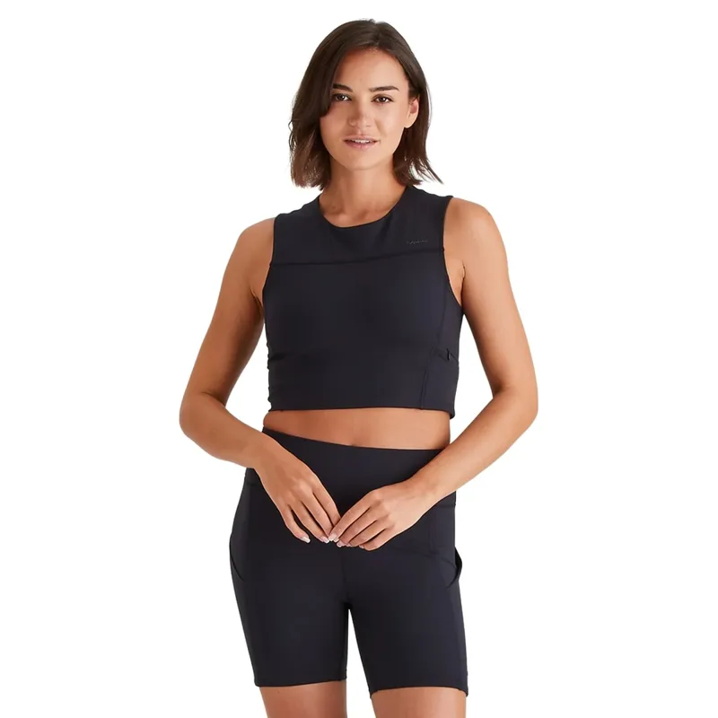 Ridgeline Women's Infinity Crop Top in Black