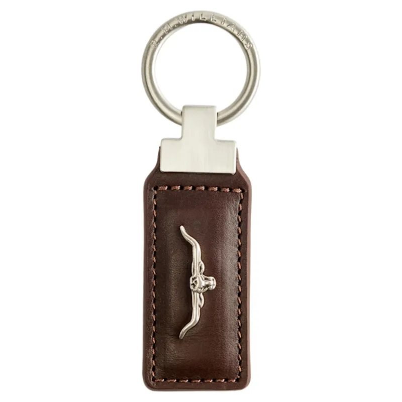 RM Williams Angaston Keyring in Dark Walnut