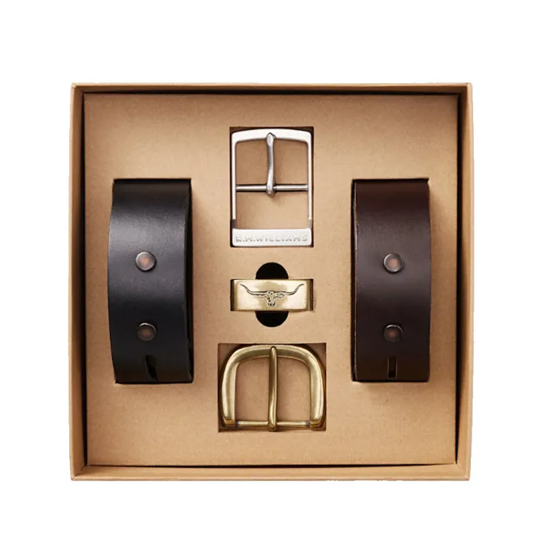 RM Williams Belt Gift Set Mid Brown