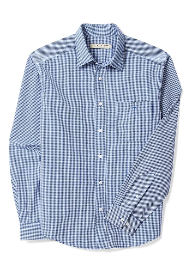 RM Williams Classic Shirt Blue Check