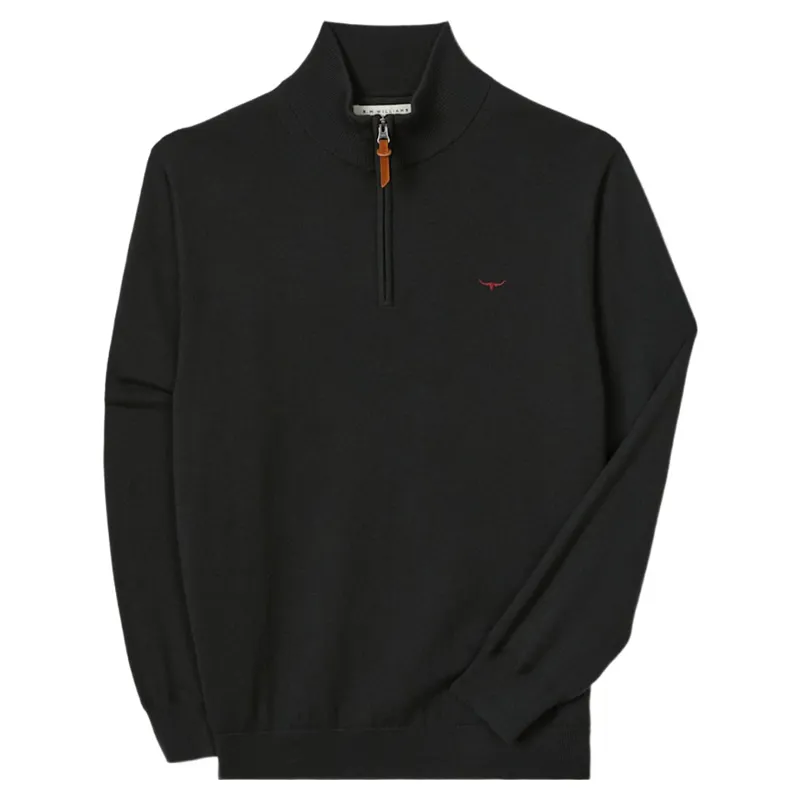 RM Williams Ernest Merino 1/4 Zip Knit in Forest Green