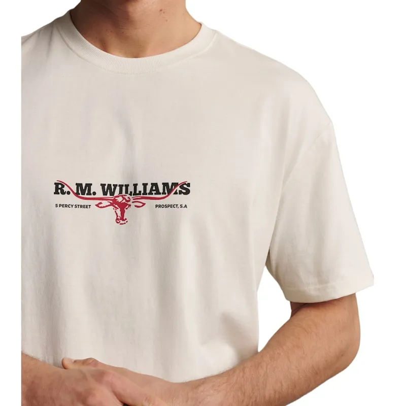 RM Williams Holt T-Shirt in Vintage White-4