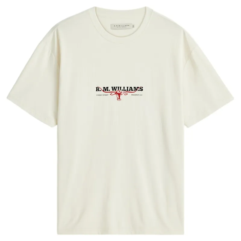 RM Williams Holt T-Shirt in Vintage White