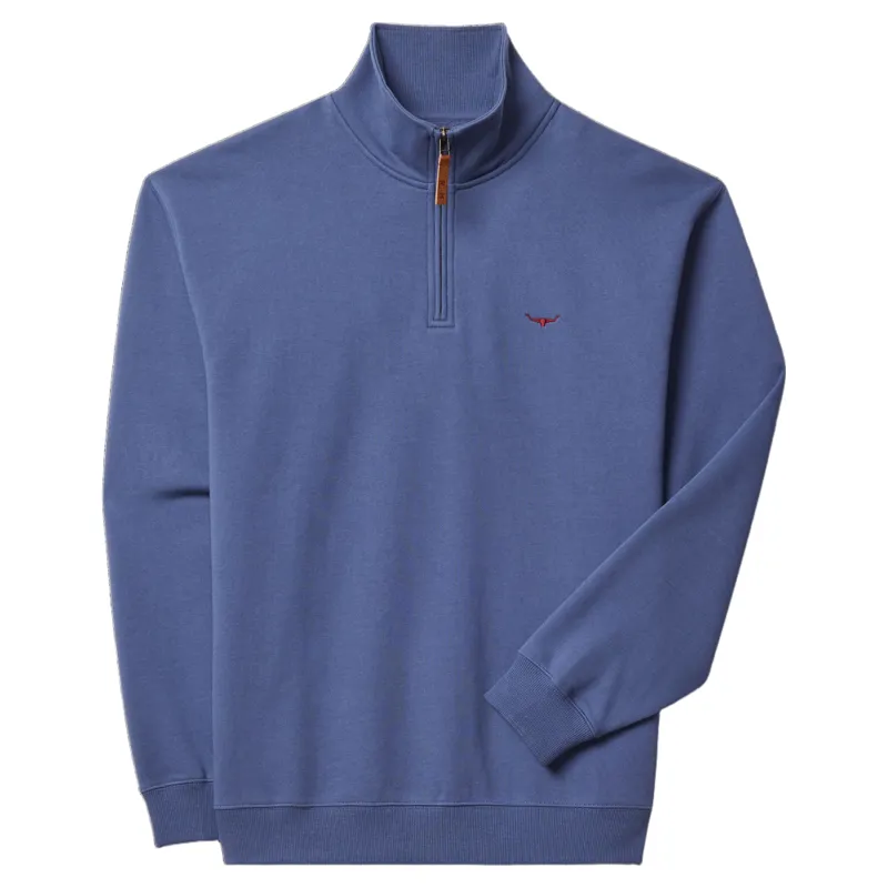 RM Williams Mulyungarie 1/4 Zip Sweatshirt in Blue