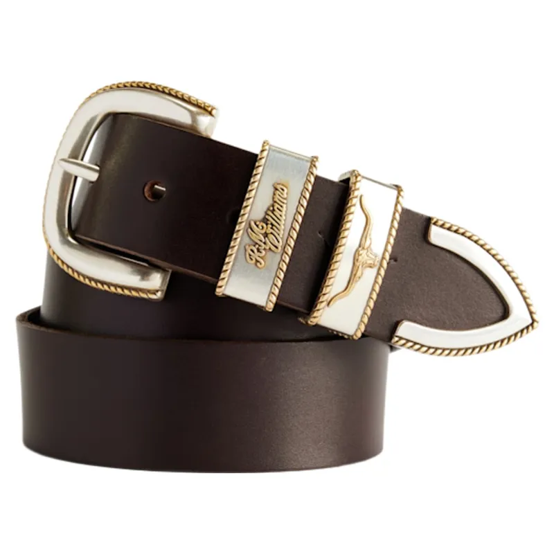 RM Williams Rope Drover Belt in Chestnut