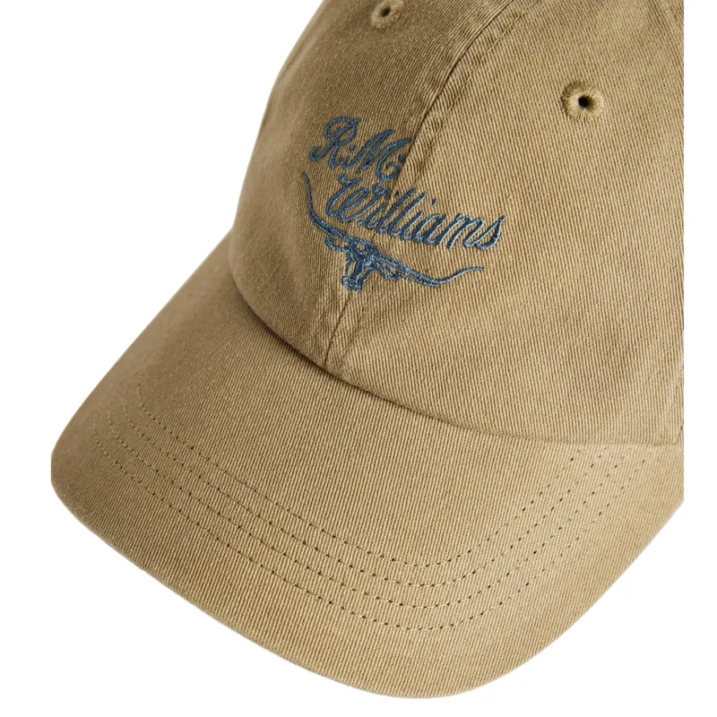 RM Williams Script Longhorn Cap in Mud-4