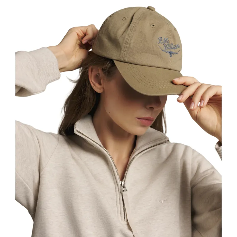 RM Williams Script Longhorn Cap in Mud-5