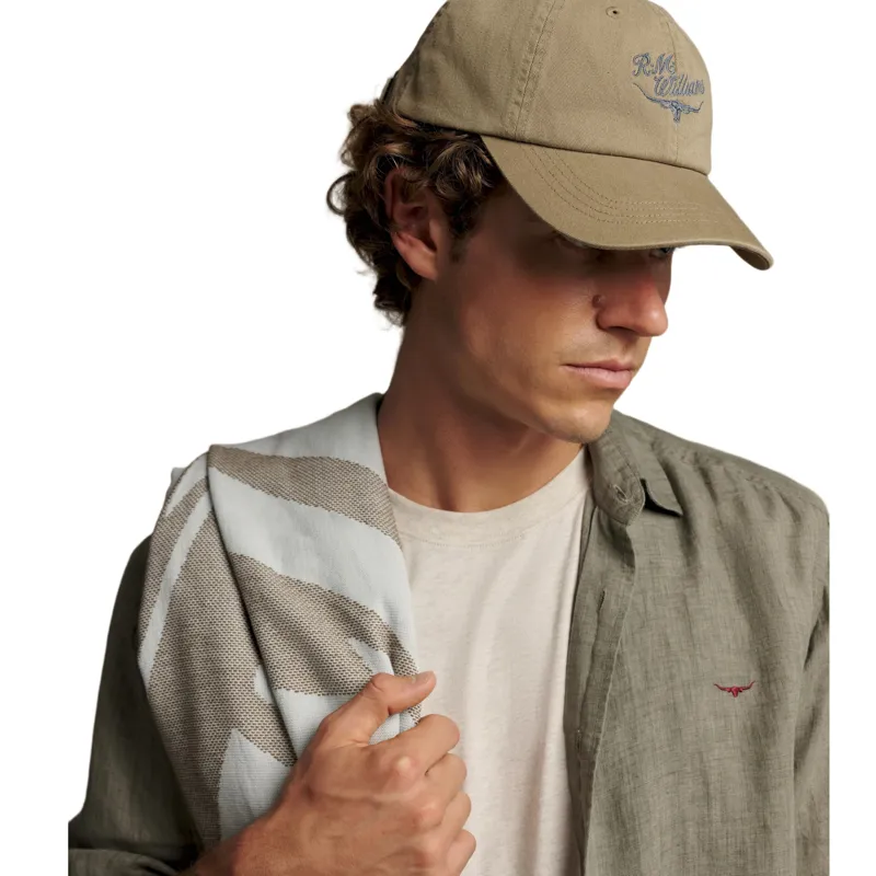 RM Williams Script Longhorn Cap in Mud-3