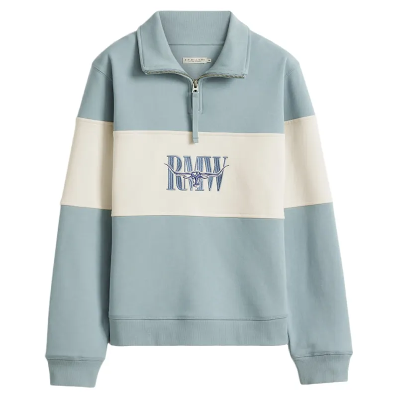 RM Williams Trickett Panel Sweatshirt in Agate
