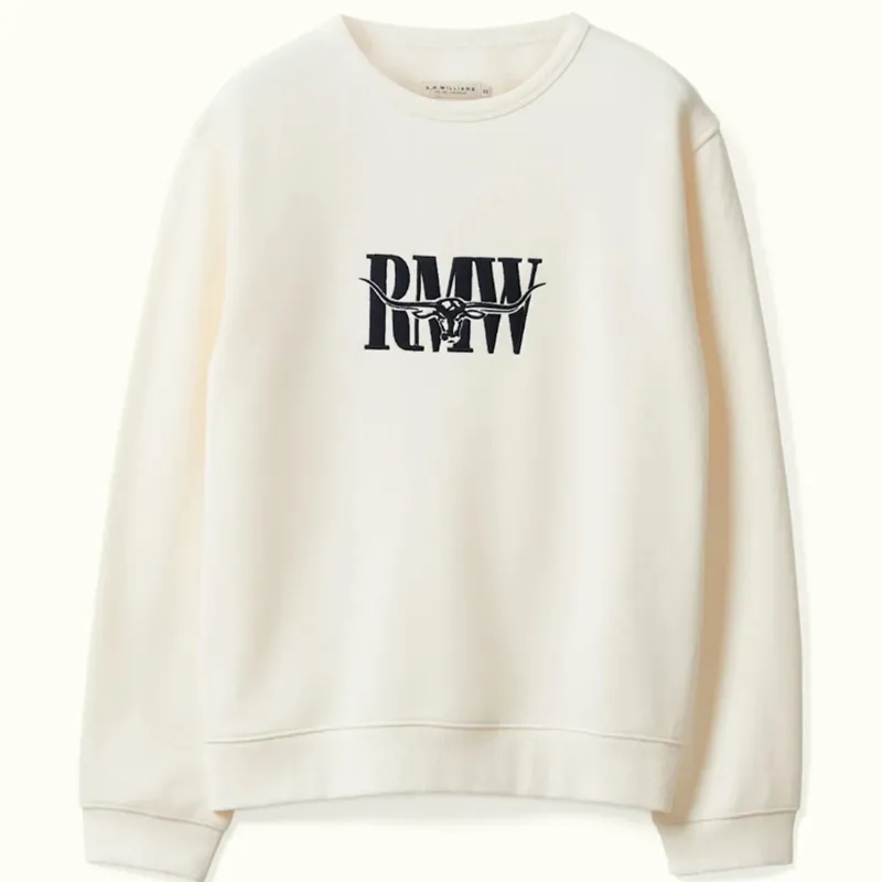 RM William Retro Logo Sweatshirt White