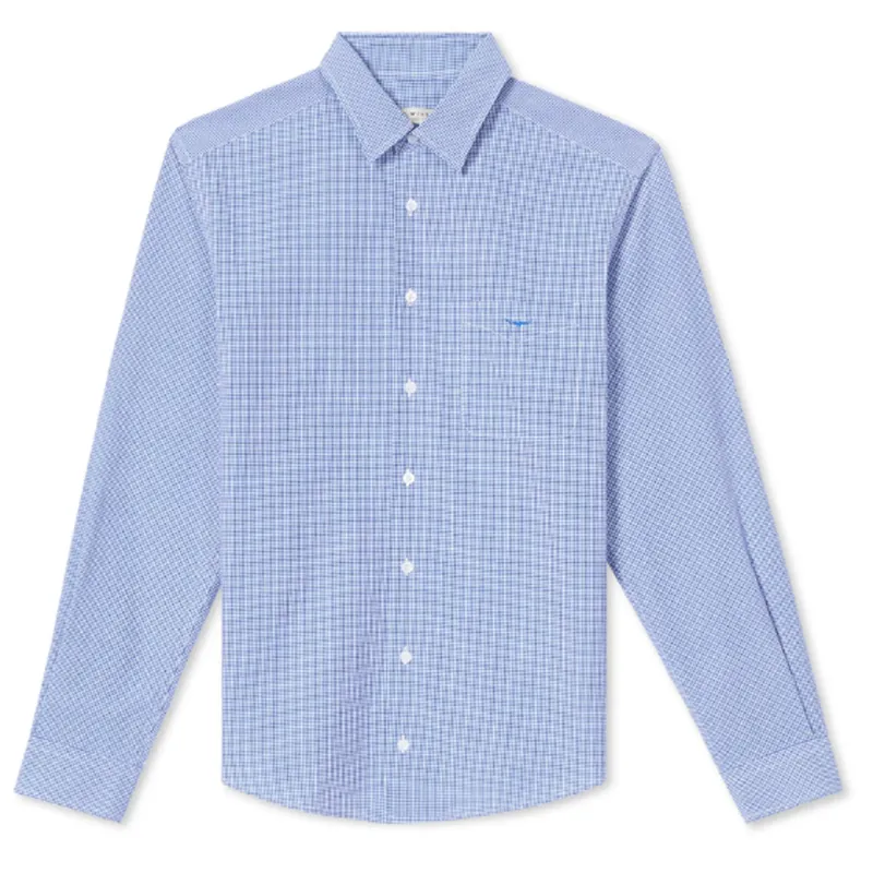 RM Williams Coalcliff Shirt Neat Blue Check